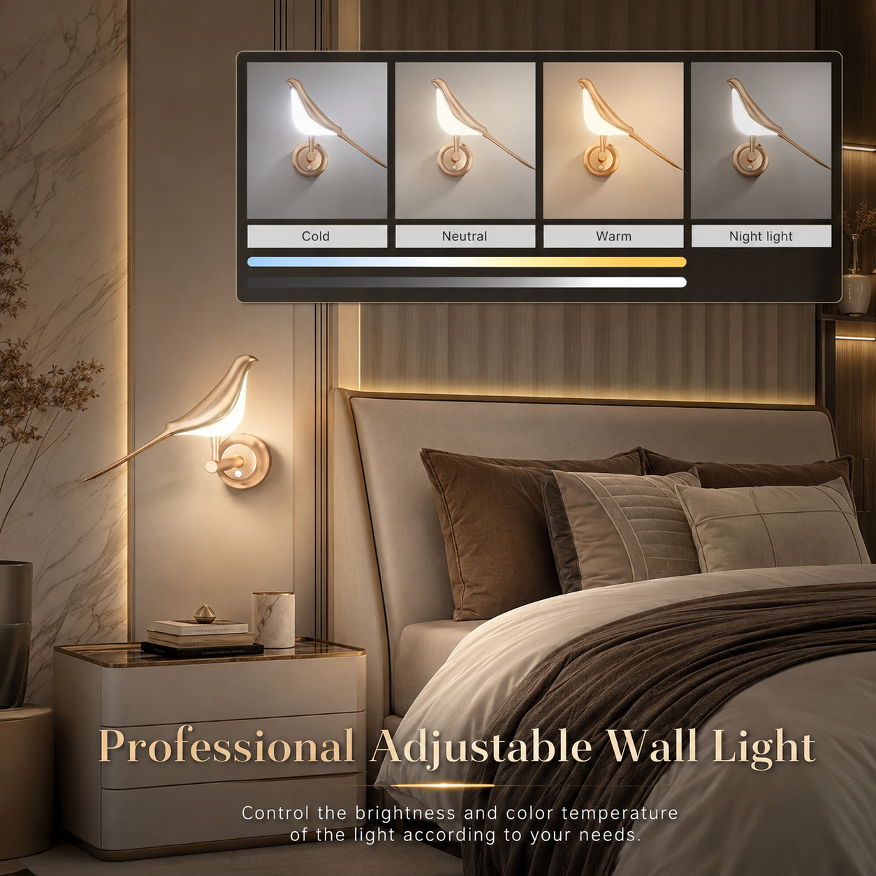 Nordic LED Bird Wall Sconce