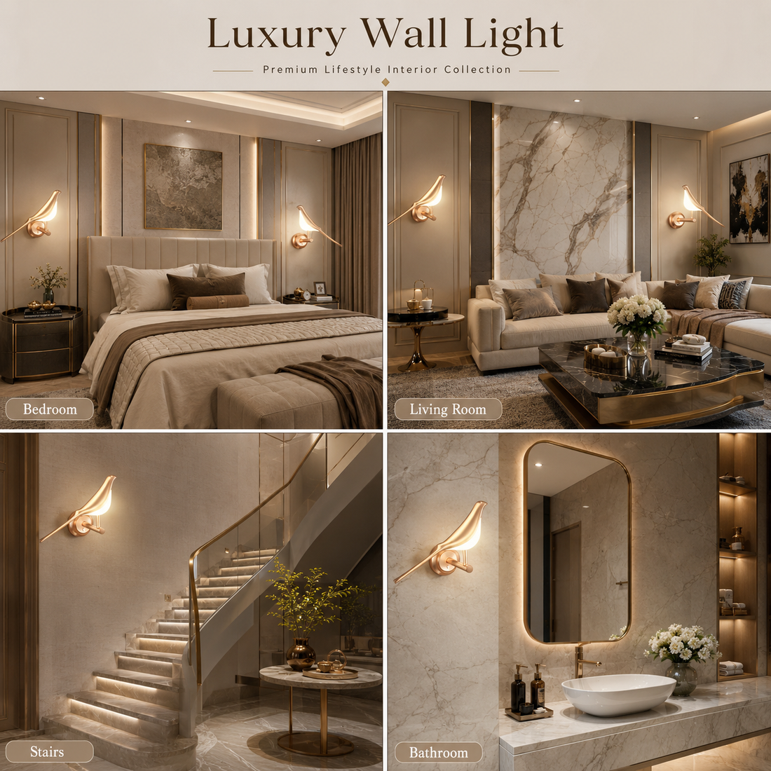 Nordic LED Bird Wall Sconce