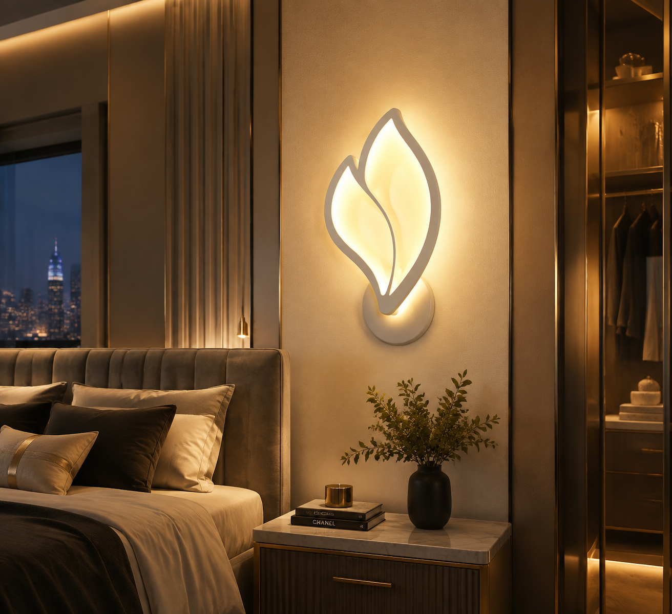 Modern Leaf LED Wall Sconce