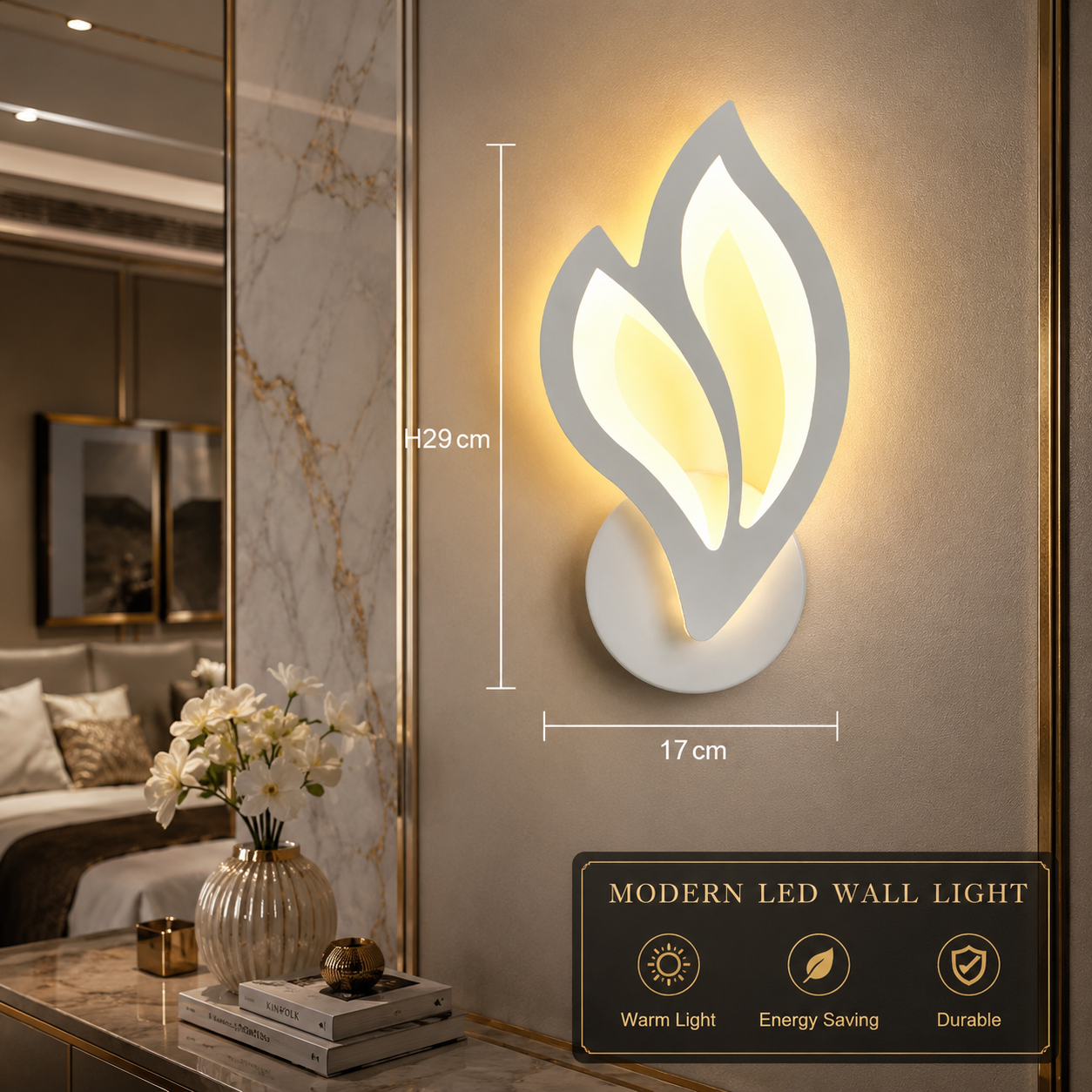 Modern Leaf LED Wall Sconce