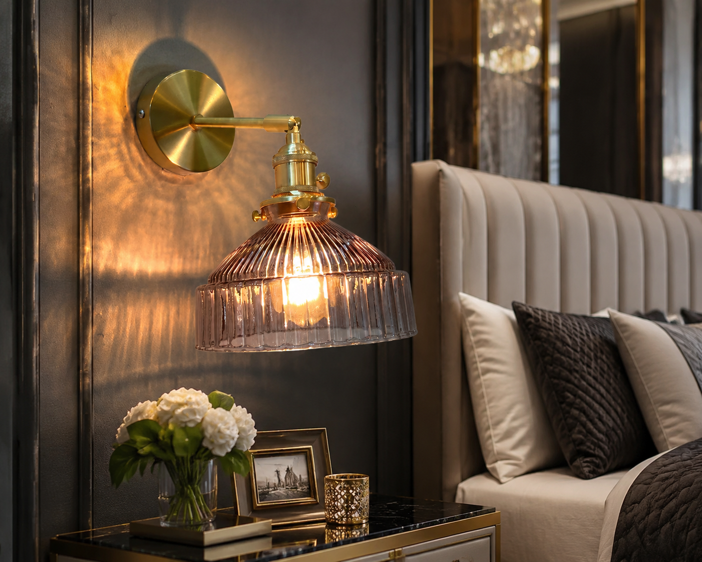 Nordic Coloured Glass Wall Lamp