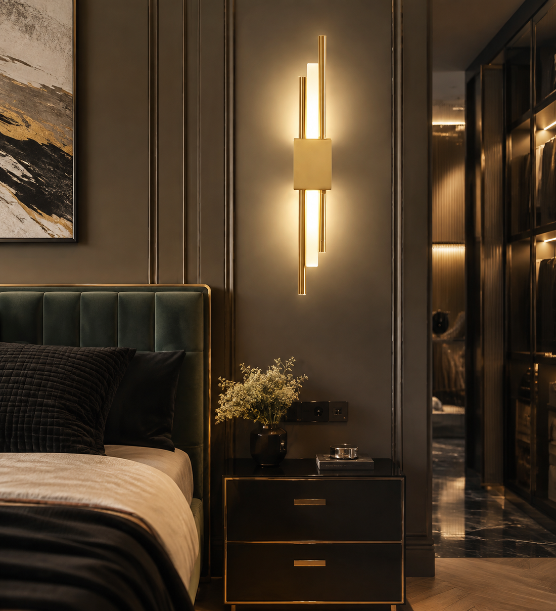 Modern Nordic LED Wall Sconce for Bedroom, Hotel & Corridor