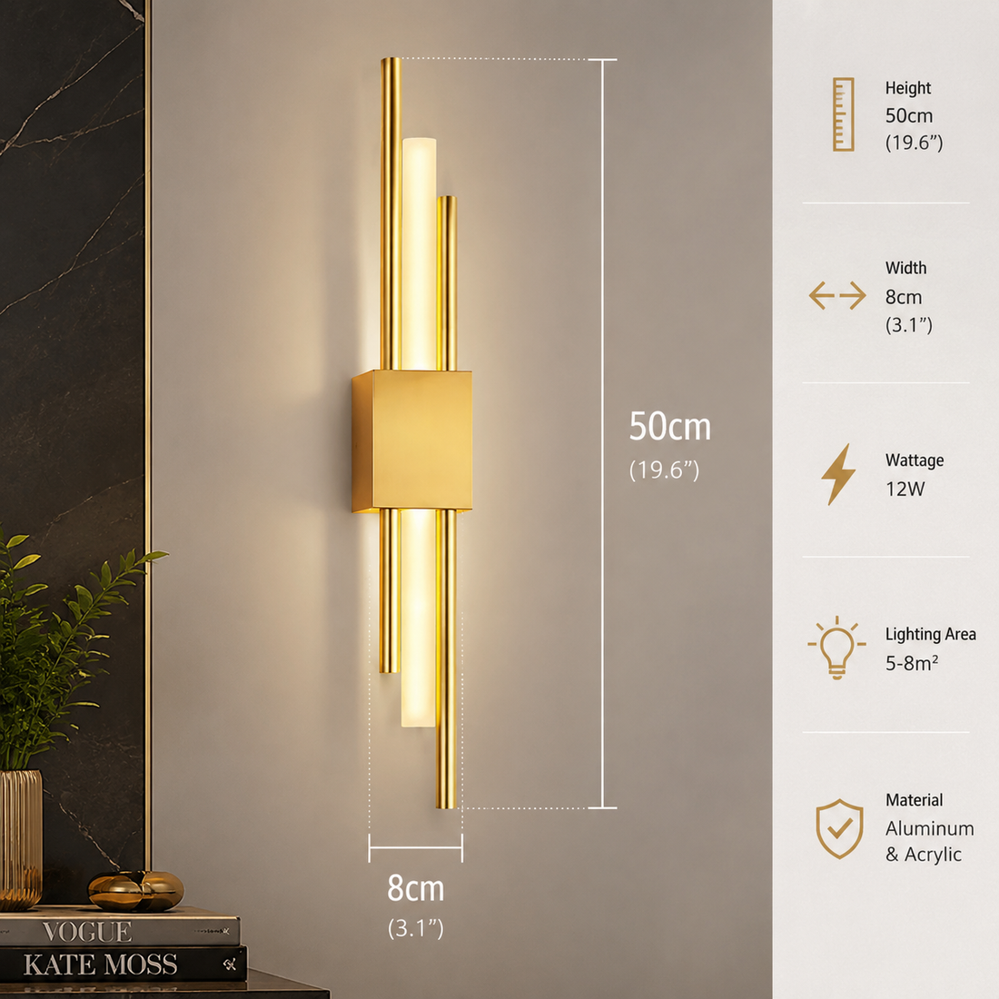 Modern Nordic LED Wall Sconce for Bedroom, Hotel & Corridor