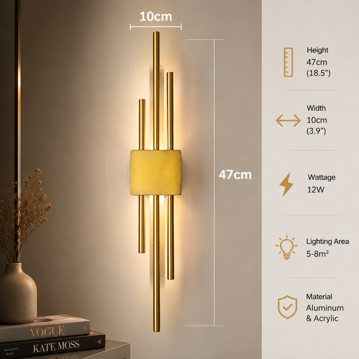 Modern Nordic LED Wall Sconce for Bedroom, Hotel & Corridor