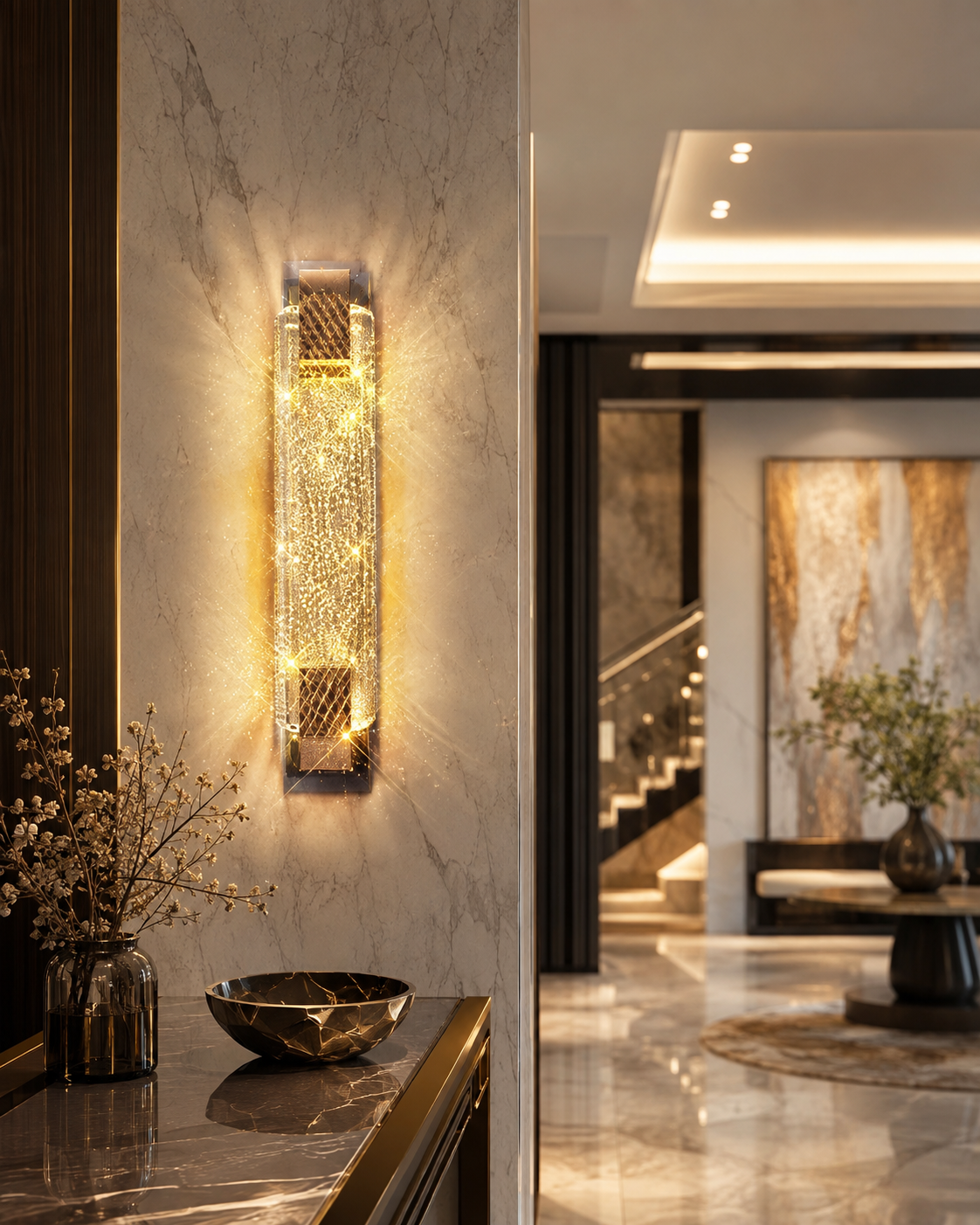 Luxury Crystal Bubble Wall Sconce