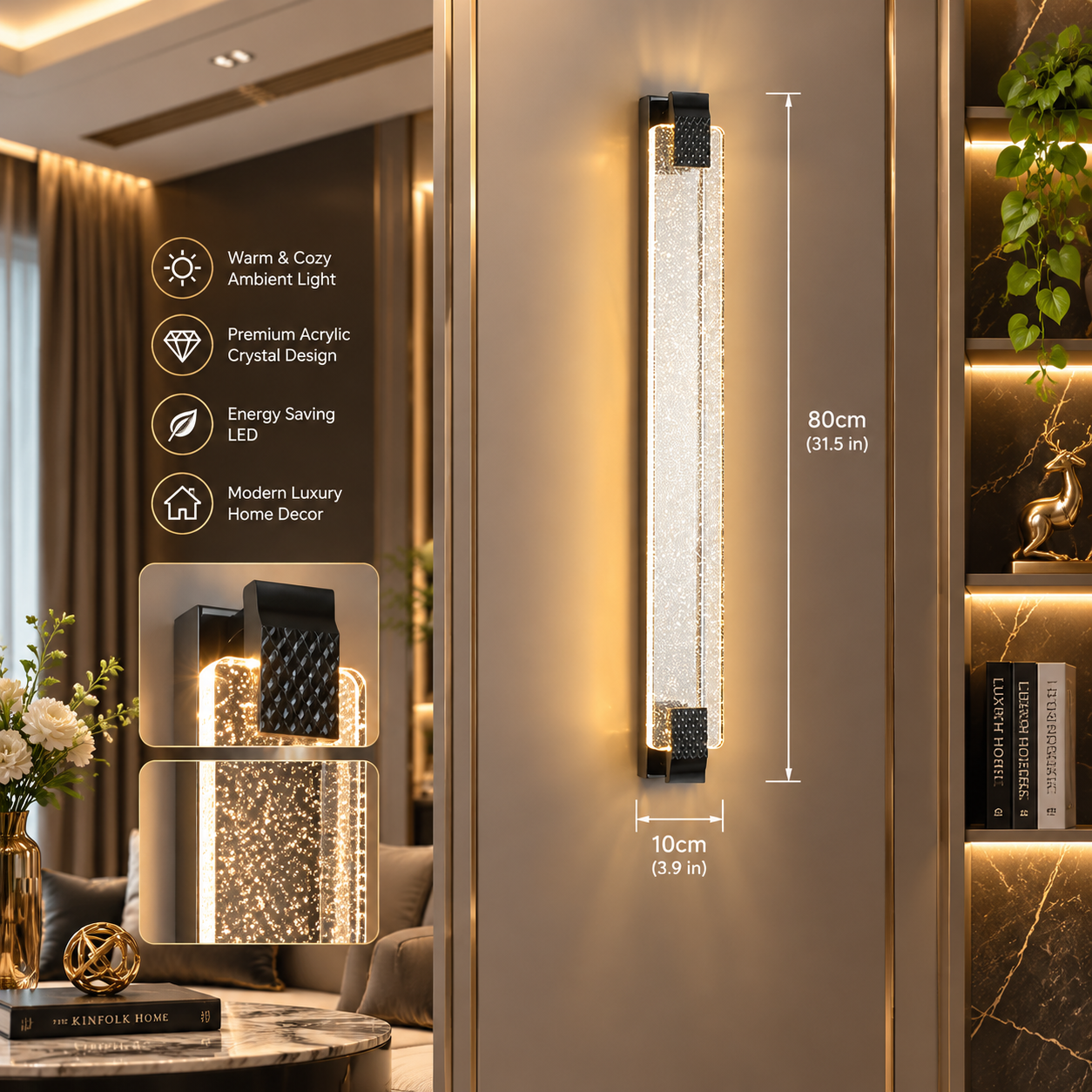 Luxury Crystal Bubble Wall Sconce