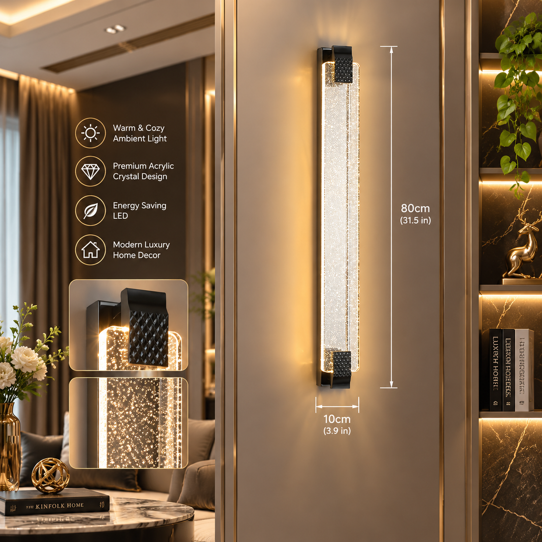 Luxury Crystal Bubble Wall Sconce