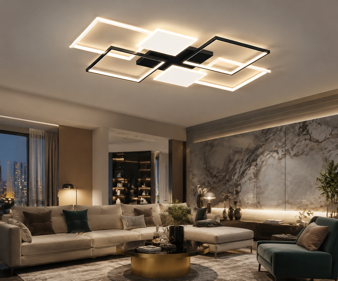 Sleek LED Pendant Chandelier for Living Room & Bedroom