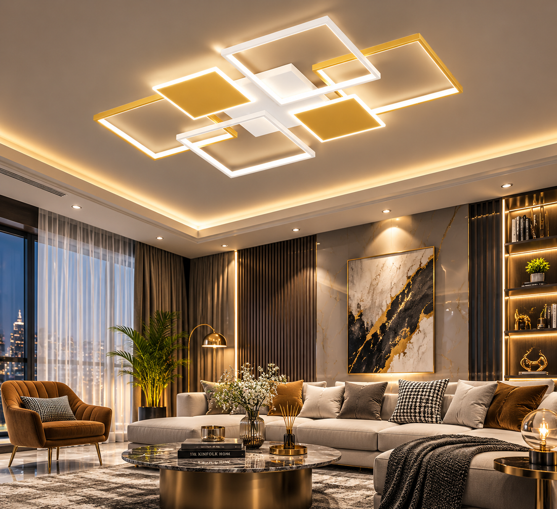 Sleek LED Pendant Chandelier for Living Room & Bedroom