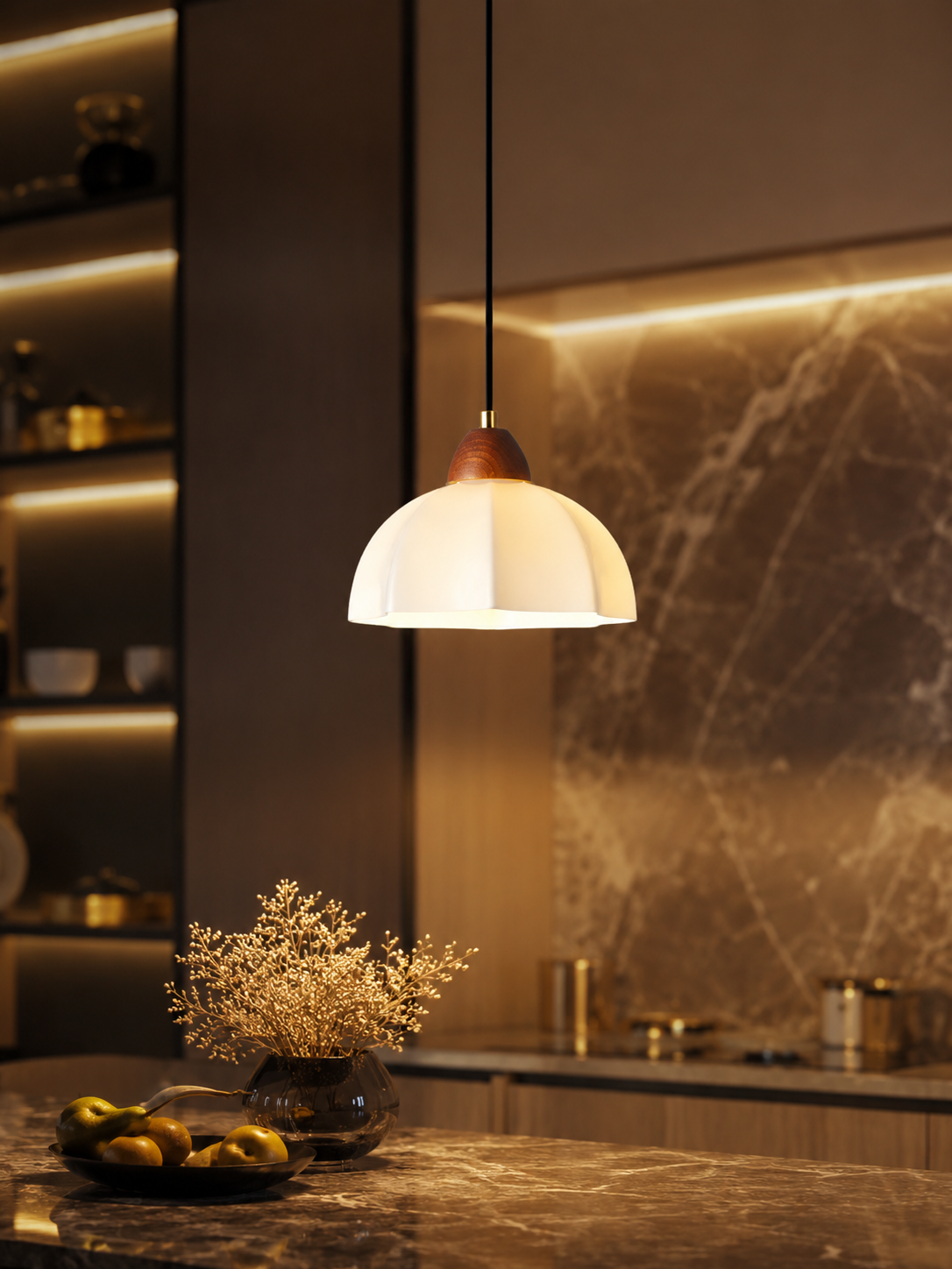 Vintage Glass Flush Mount Ceiling Light