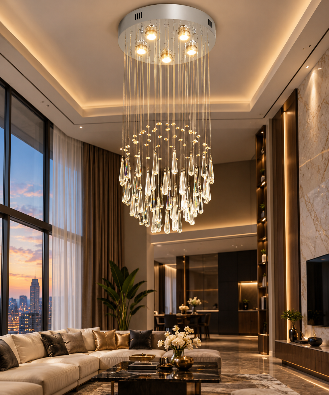 Luxury Crystal LED Chandelier | Polished Chrome | GU10 | Multi-Style