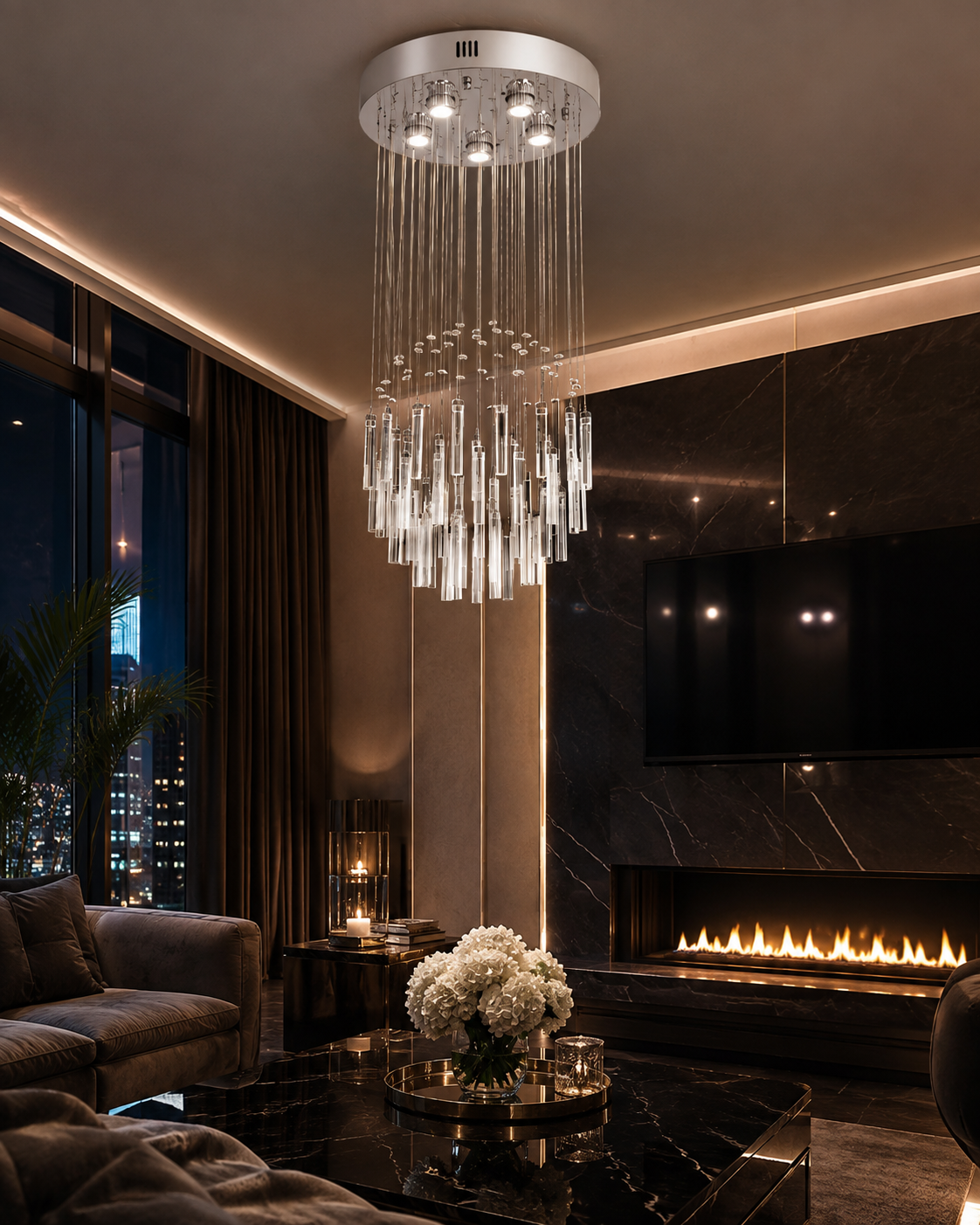 Luxury Crystal LED Chandelier | Polished Chrome | GU10 | Multi-Style
