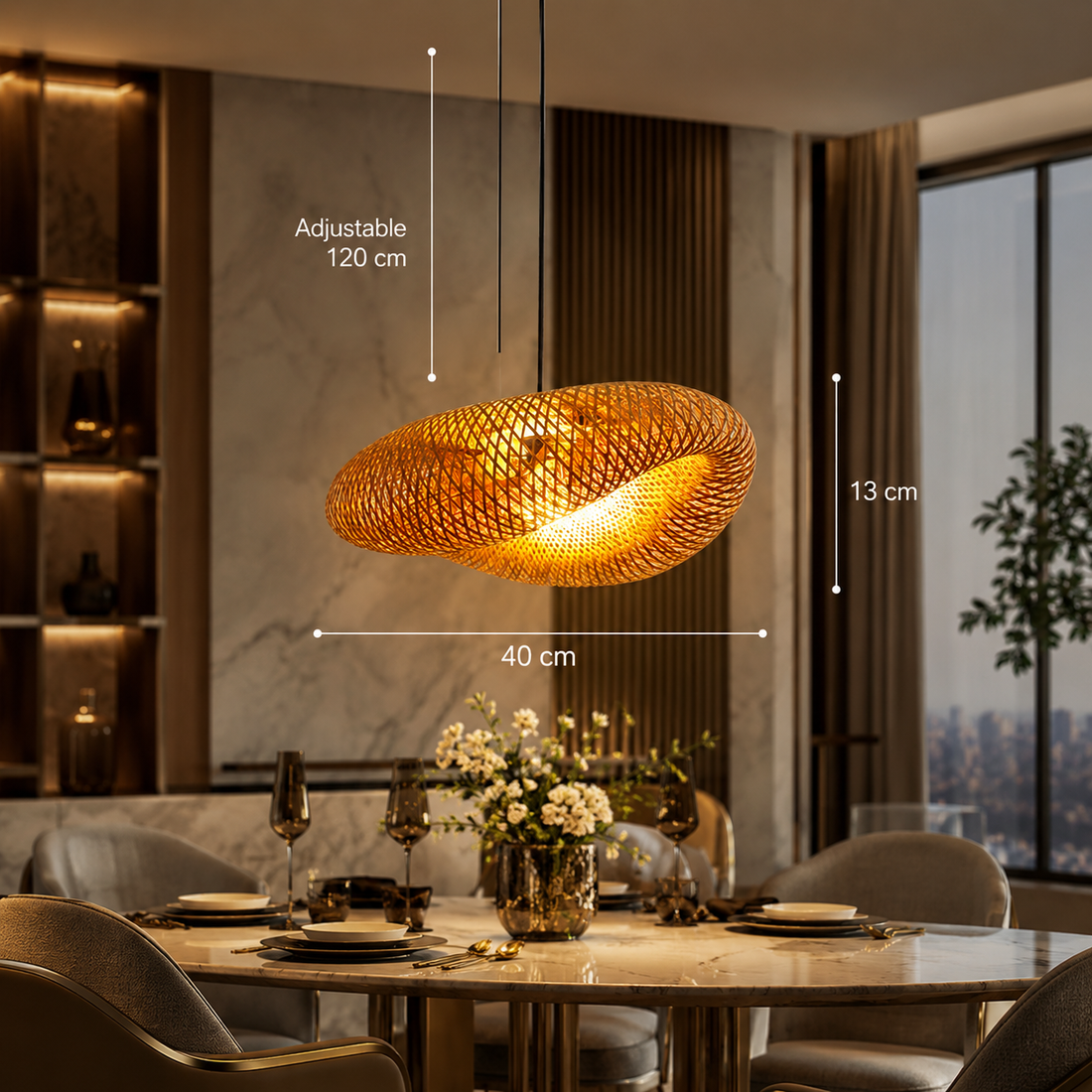 Handmade Bamboo LED Pendant Light