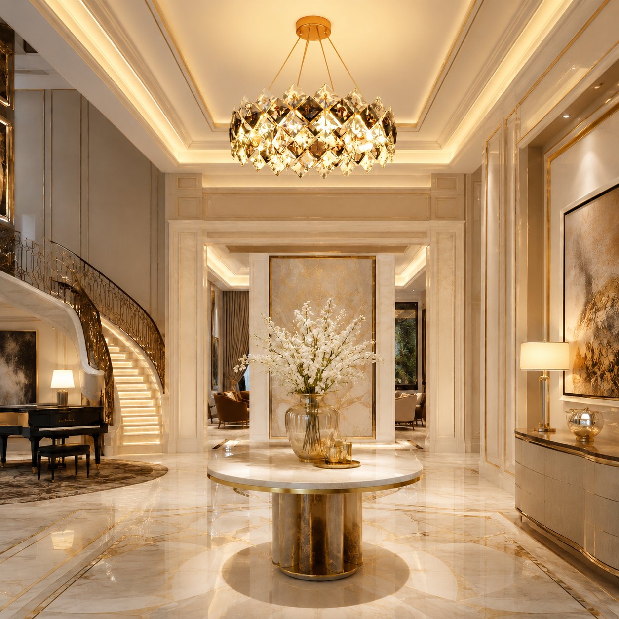 Modern Crystal Chandelier Pendant Light