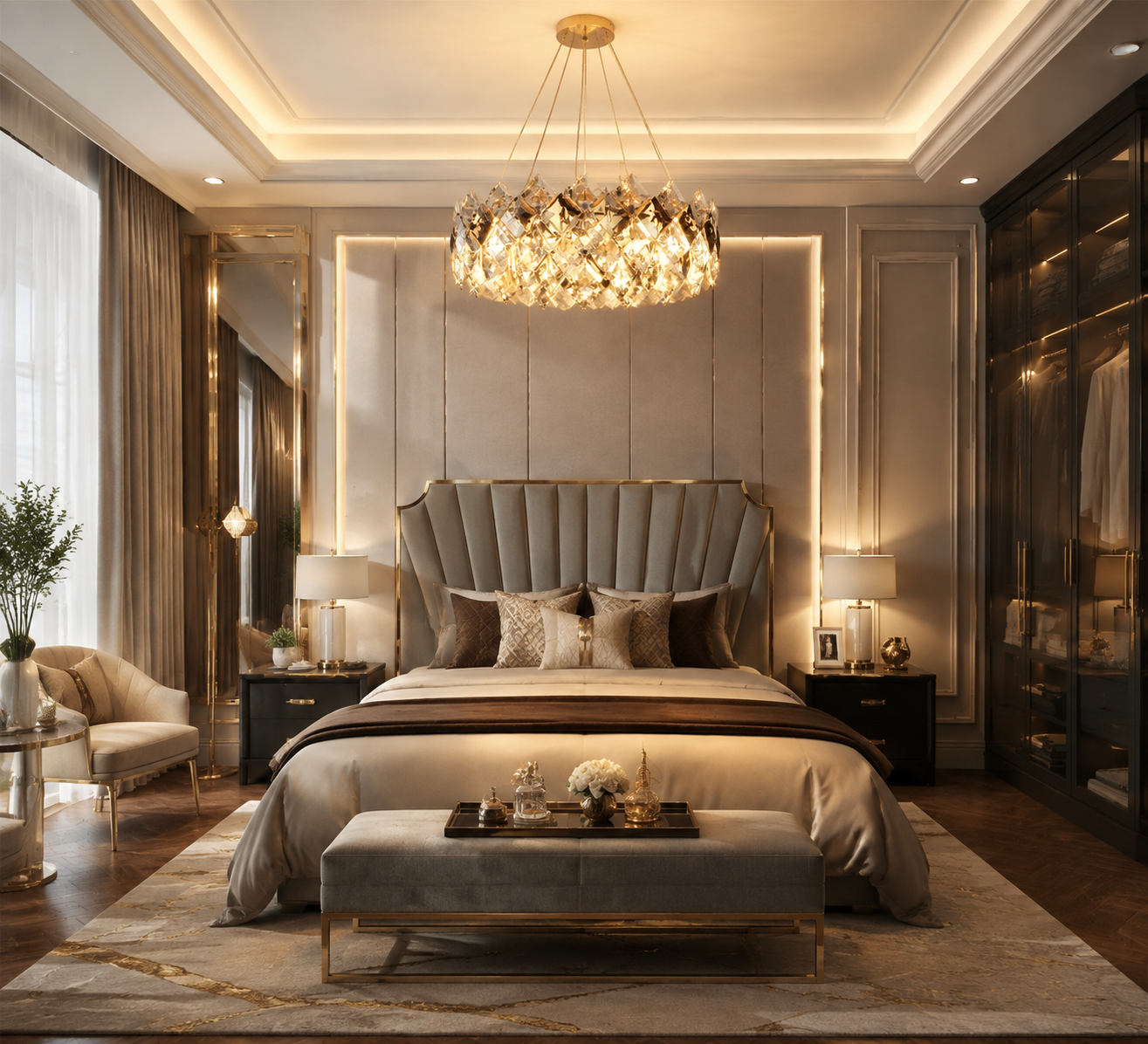 Modern Crystal Chandelier Pendant Light
