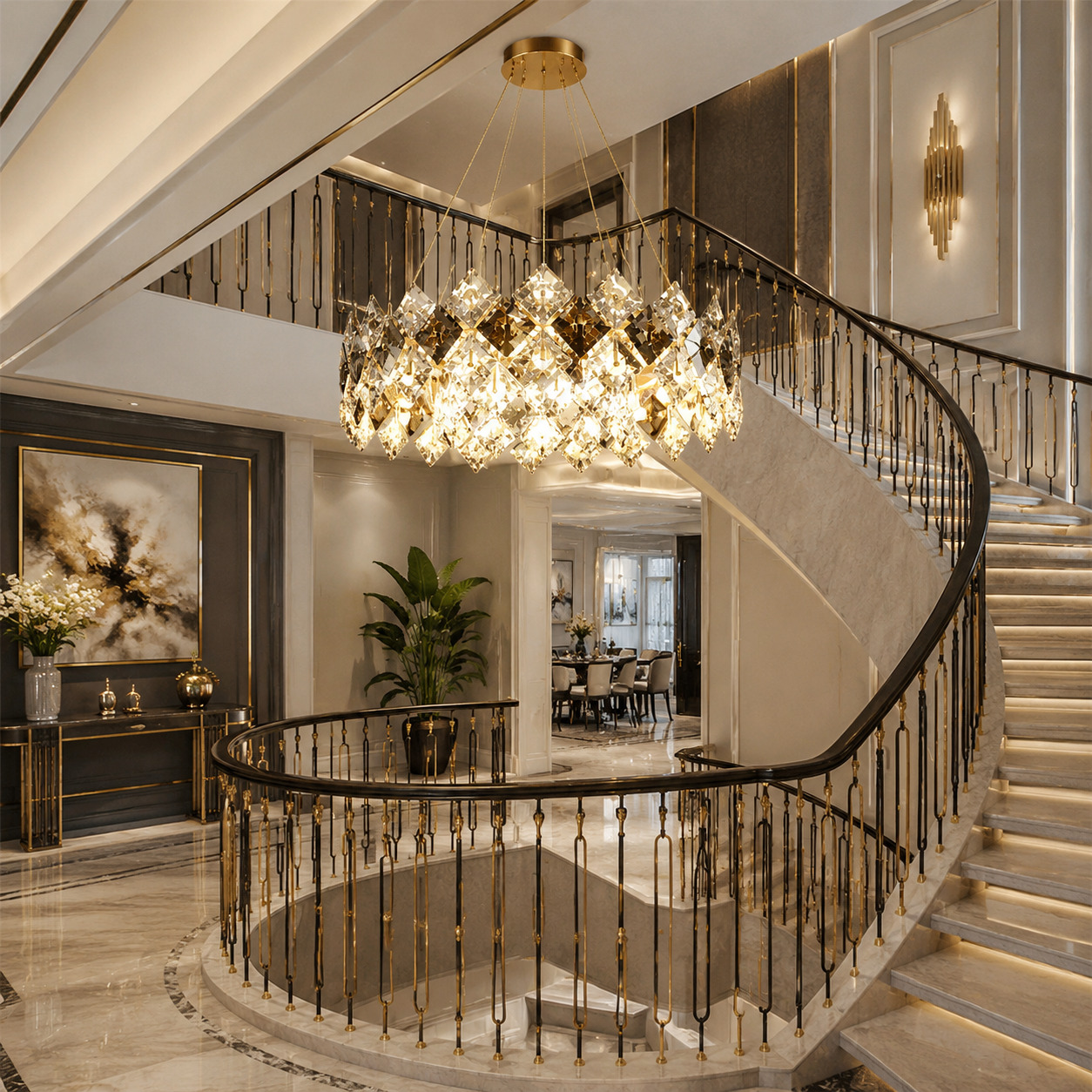 Modern Crystal Chandelier Pendant Light