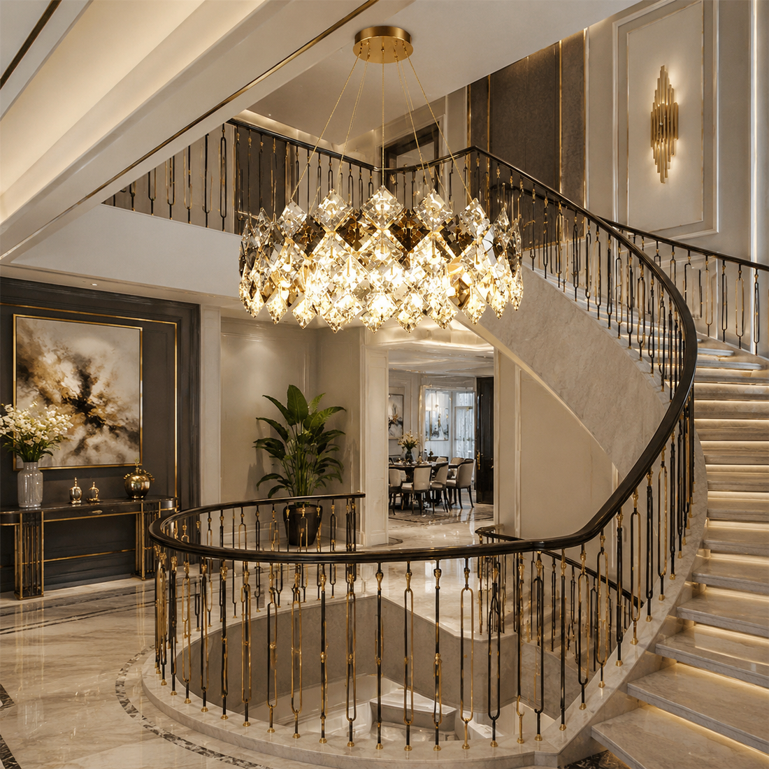 Modern Crystal Chandelier Pendant Light