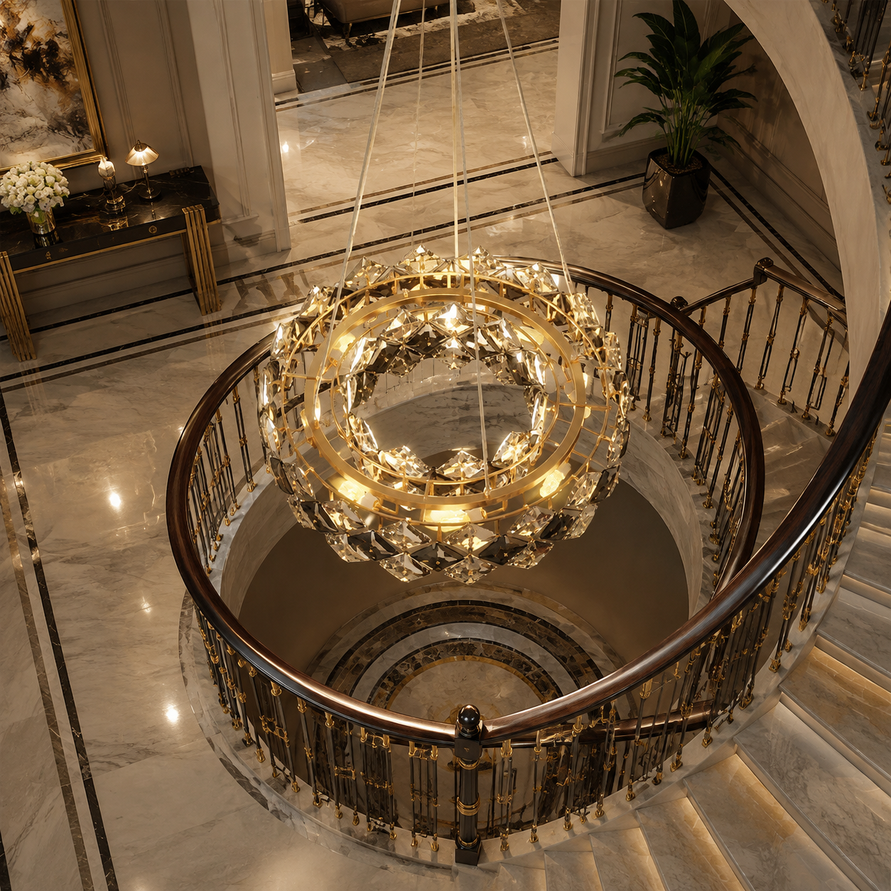 Modern Crystal Chandelier Pendant Light