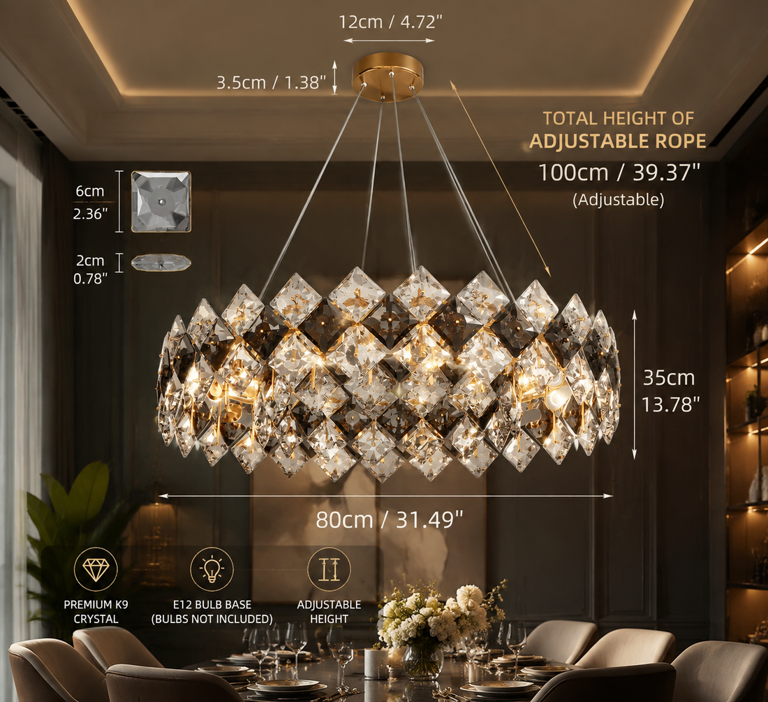 Modern Crystal Chandelier Pendant Light