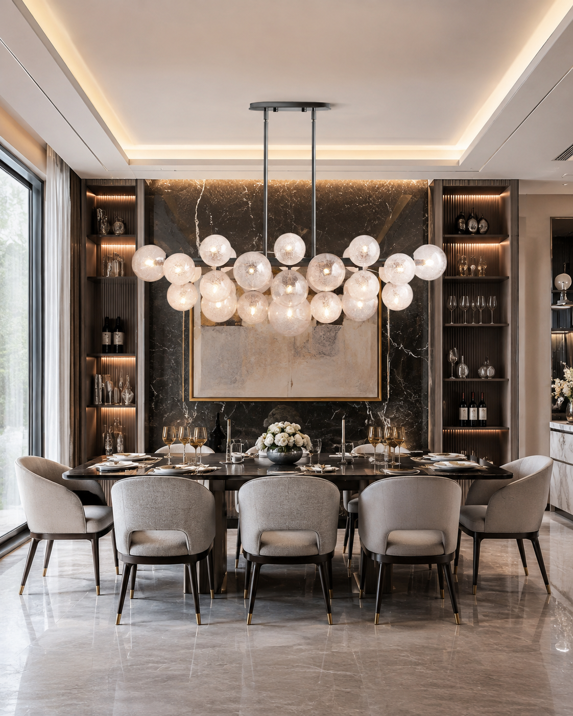 French Retro Crystal Chandelier – Nordic Circle Pendant & Wall Light