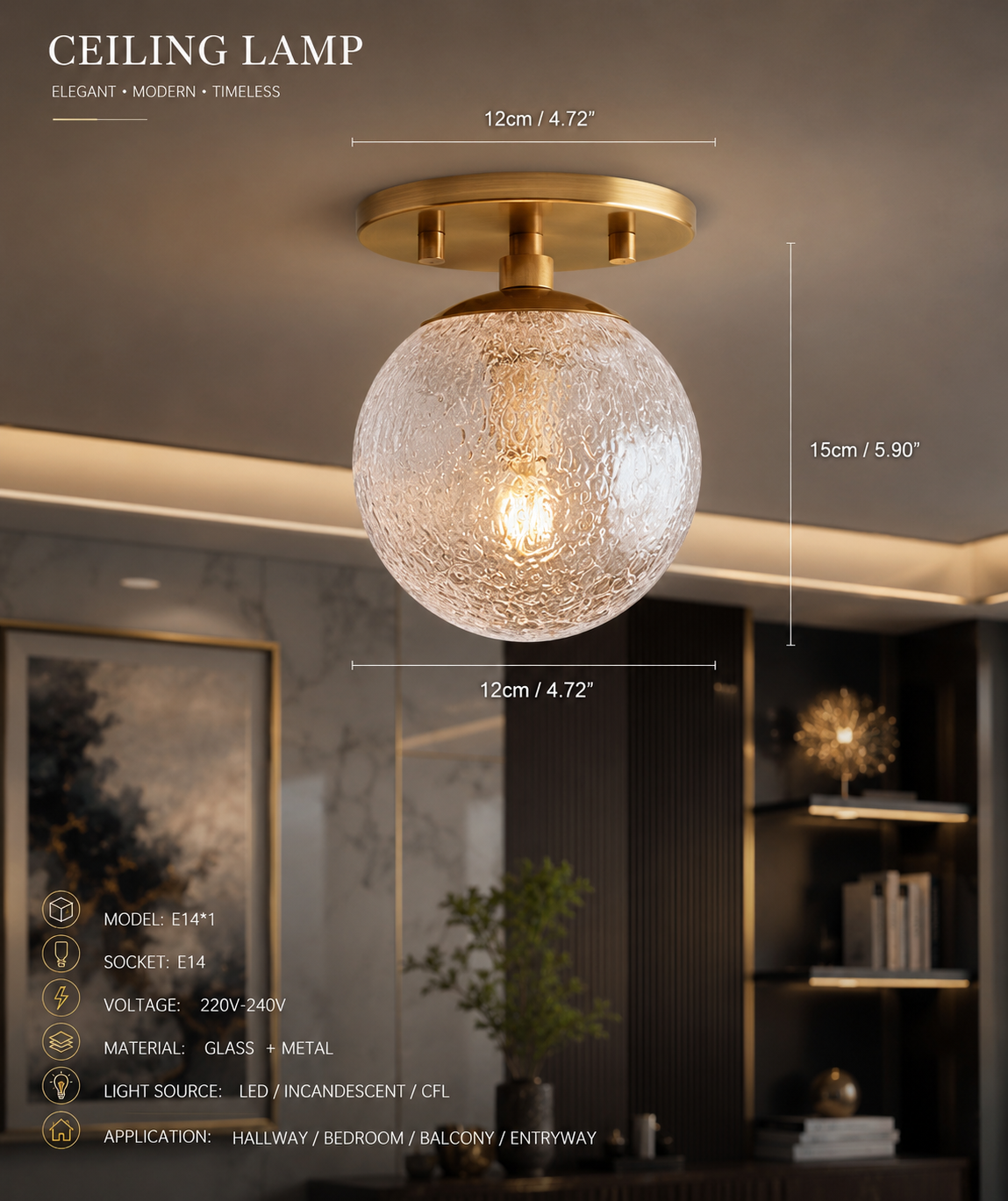 French Retro Crystal Chandelier – Nordic Circle Pendant & Wall Light