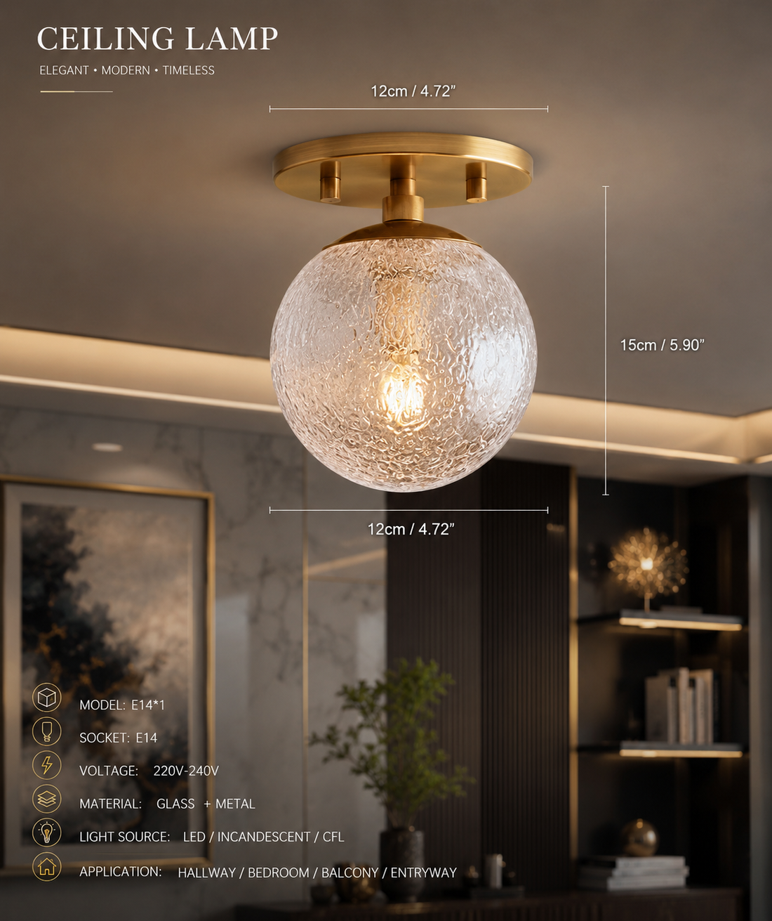 French Retro Crystal Chandelier – Nordic Circle Pendant & Wall Light