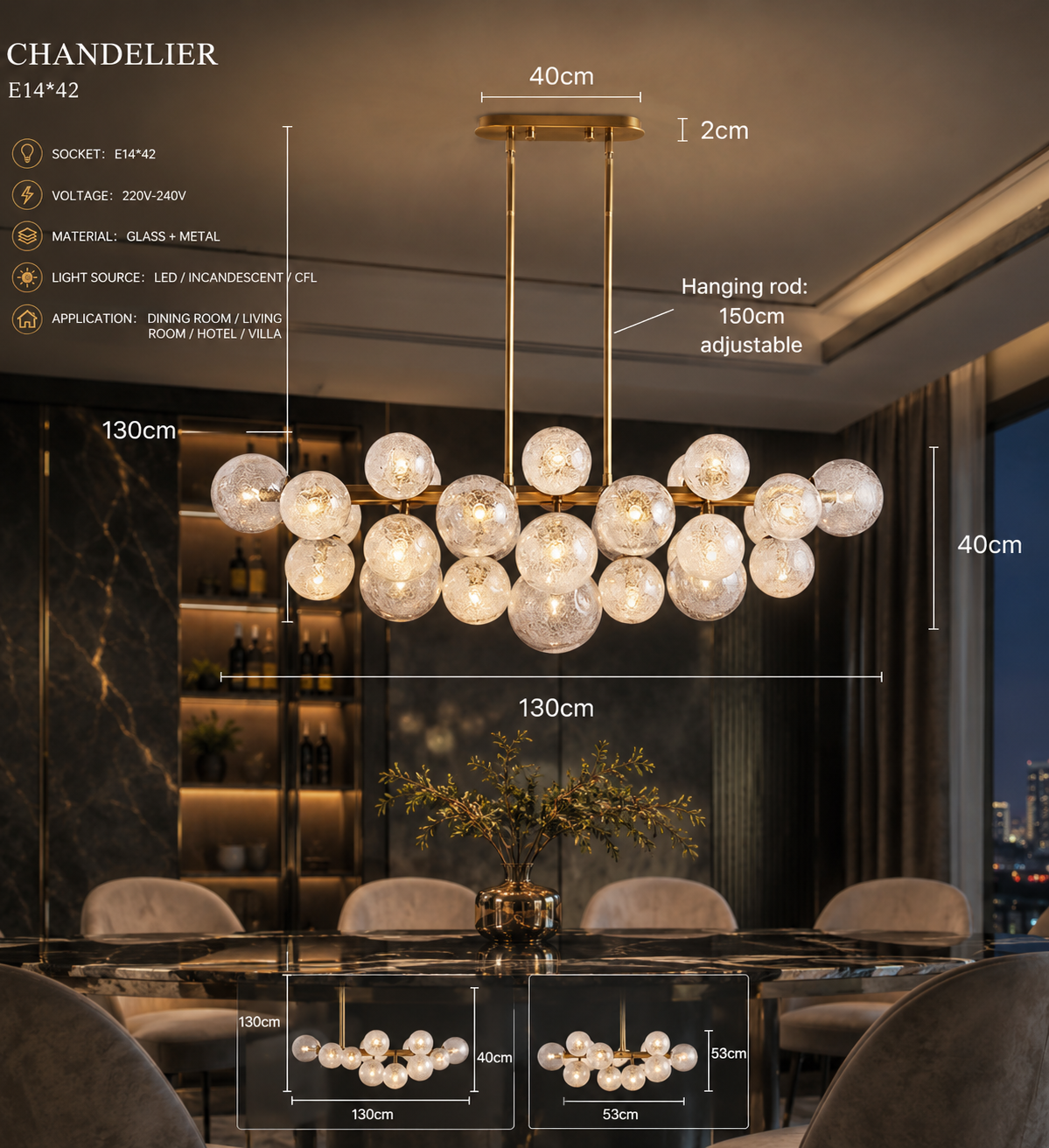 French Retro Crystal Chandelier – Nordic Circle Pendant & Wall Light