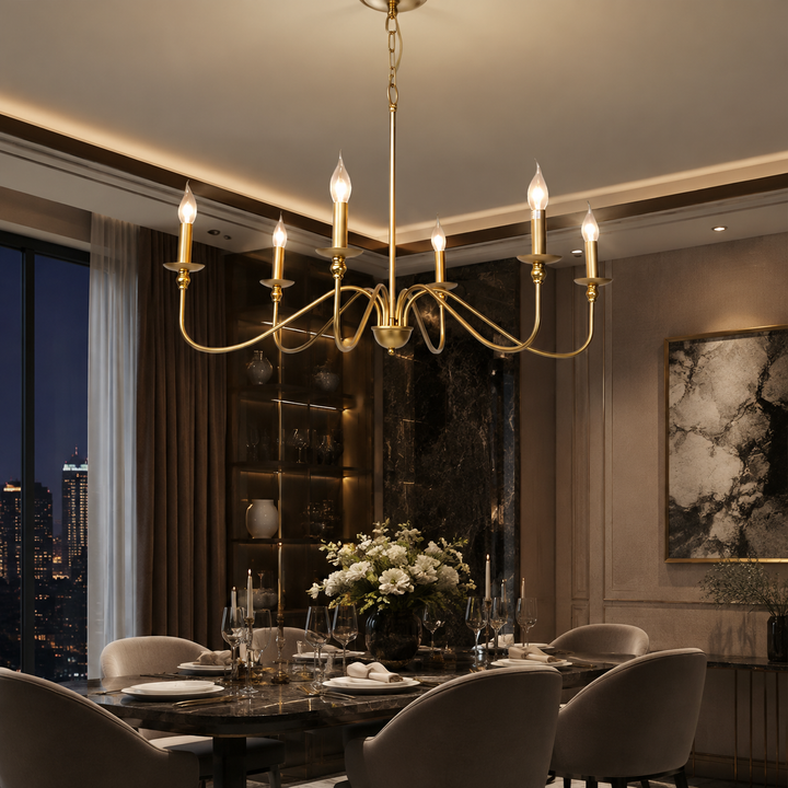 Vintage Multi-Arm Pendant Chandelier