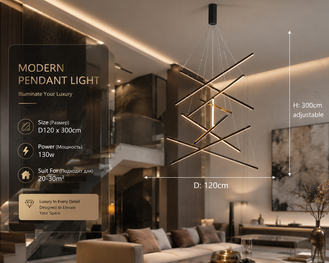 Modern LED Staircase Chandelier