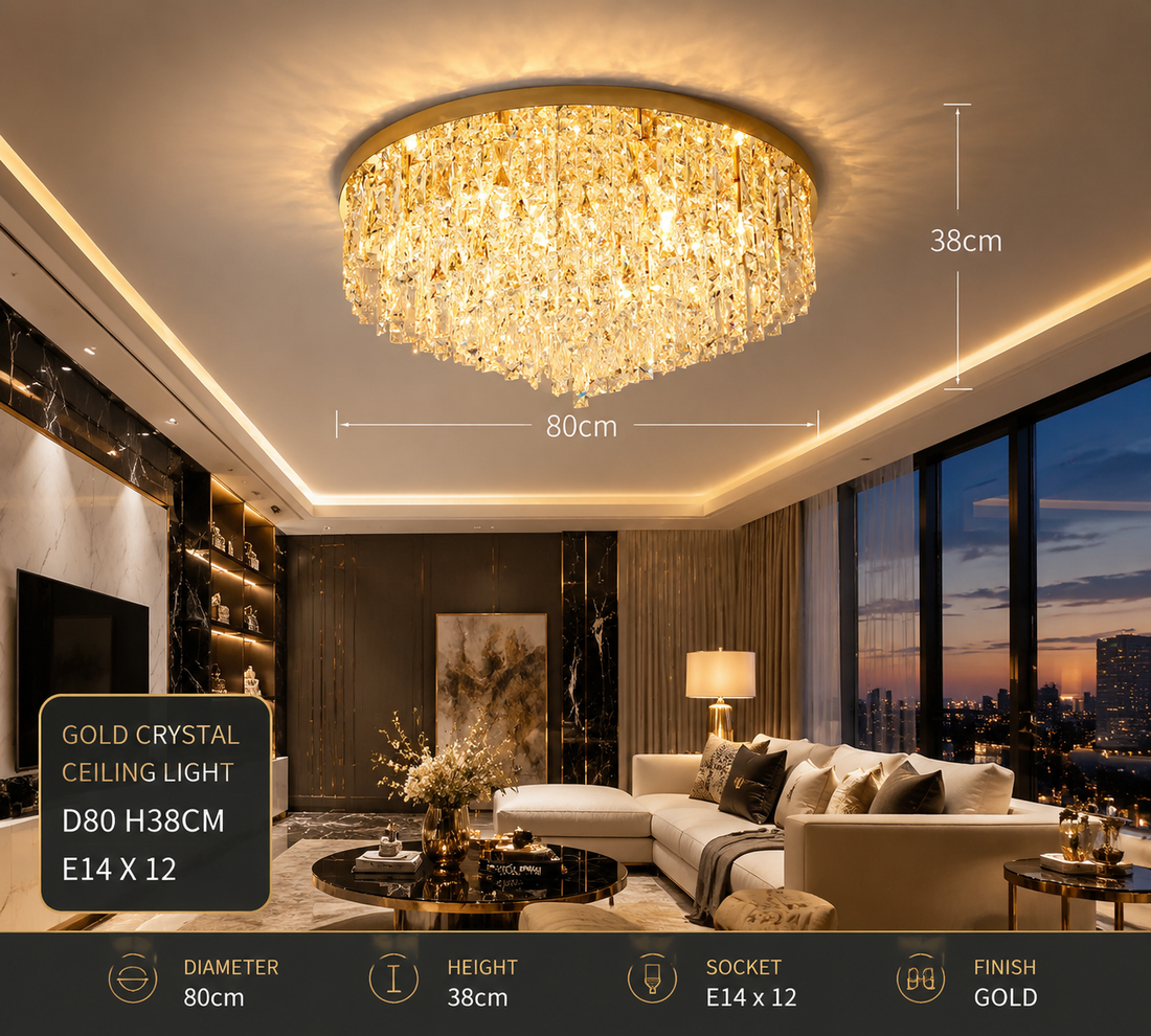 Luxurious Crystal Ceiling Chandelier