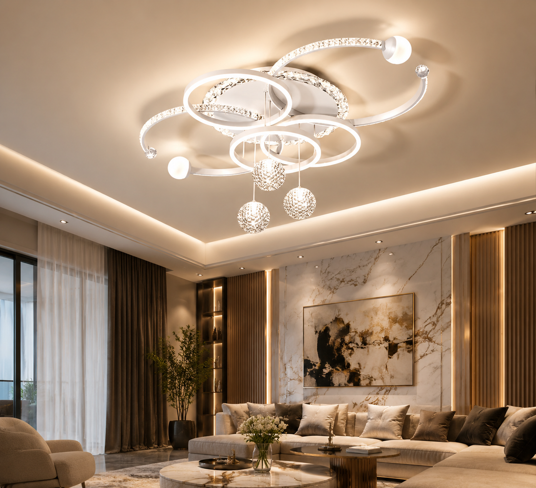 Matte Black Glossy LED Pendant Light for Kitchen & Dining