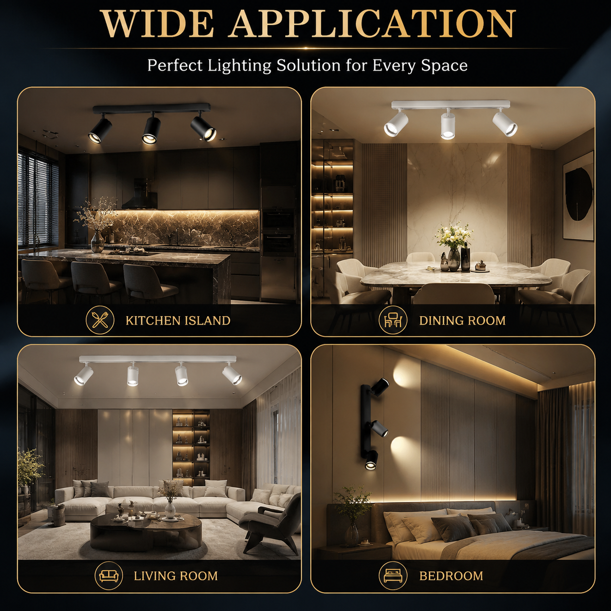 GU10 Multi-Head Adjustable Ceiling Spotlight