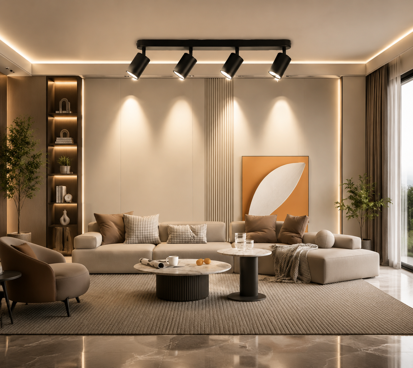 GU10 Multi-Head Adjustable Ceiling Spotlight