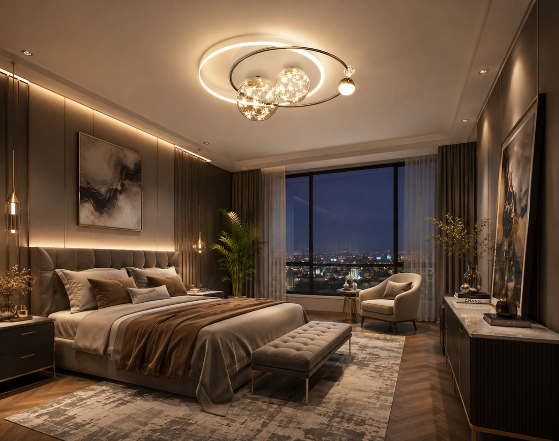 Modern LED Ceiling Lamp for Living Room & Bedroom