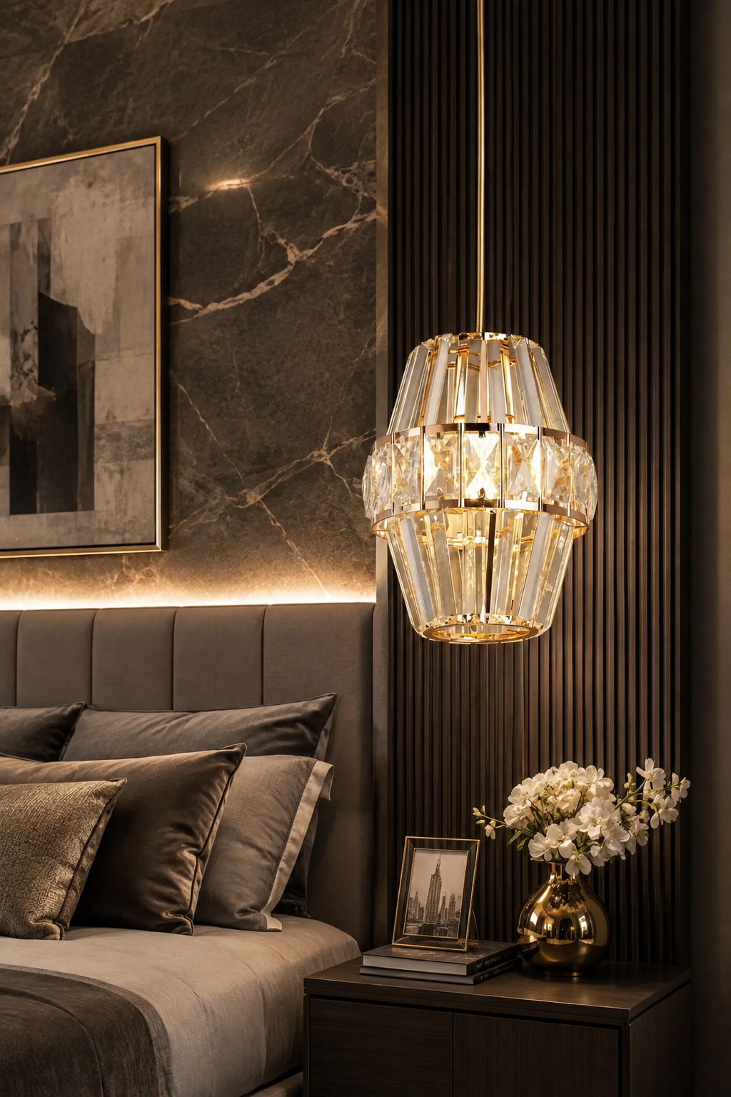 Crystal Bar Pendant Chandelier