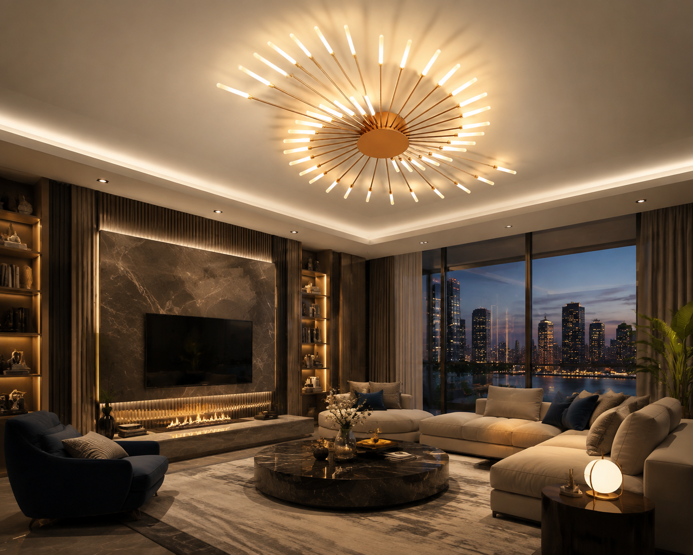 Firework LED Ceiling Chandelier
