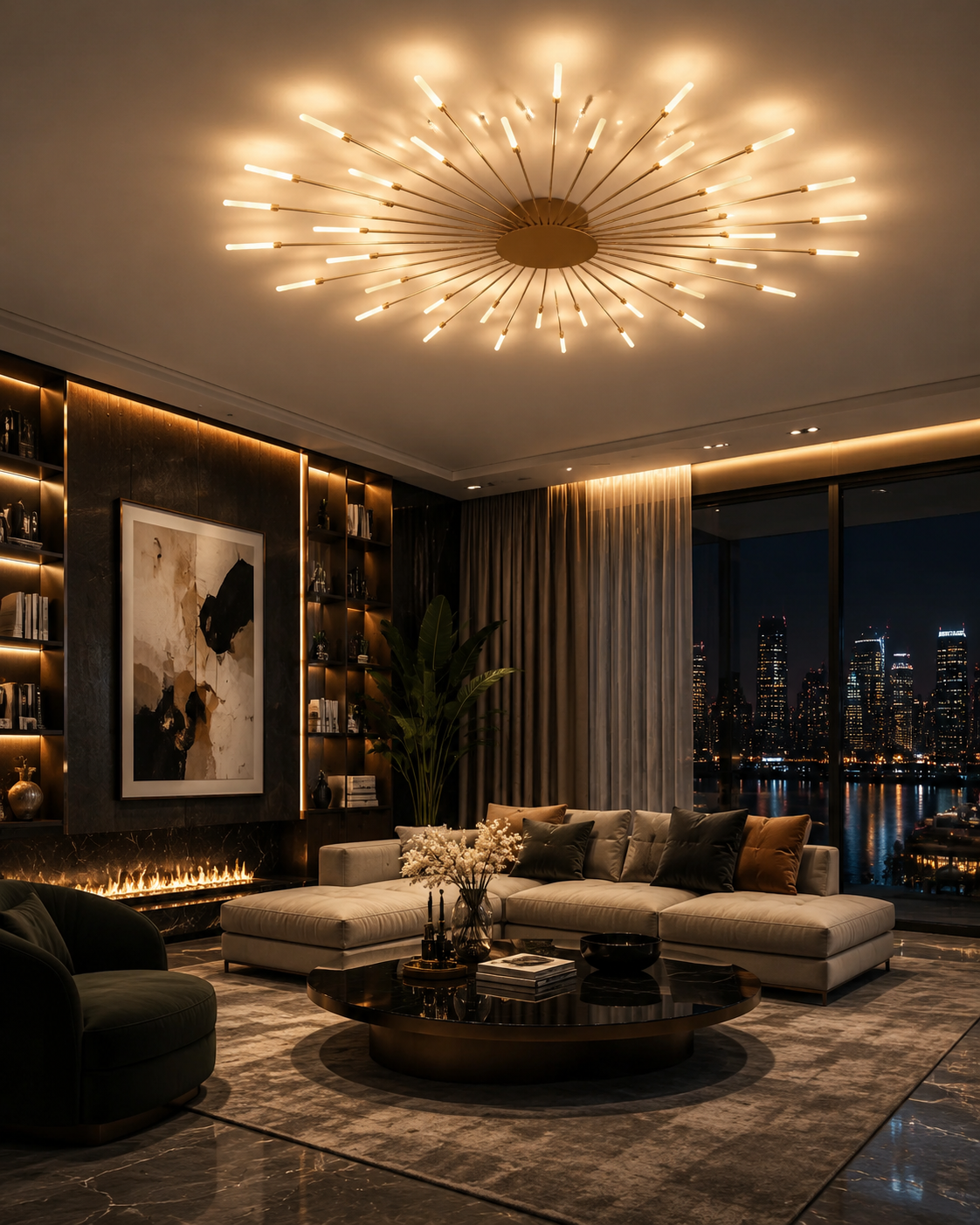 Firework LED Ceiling Chandelier