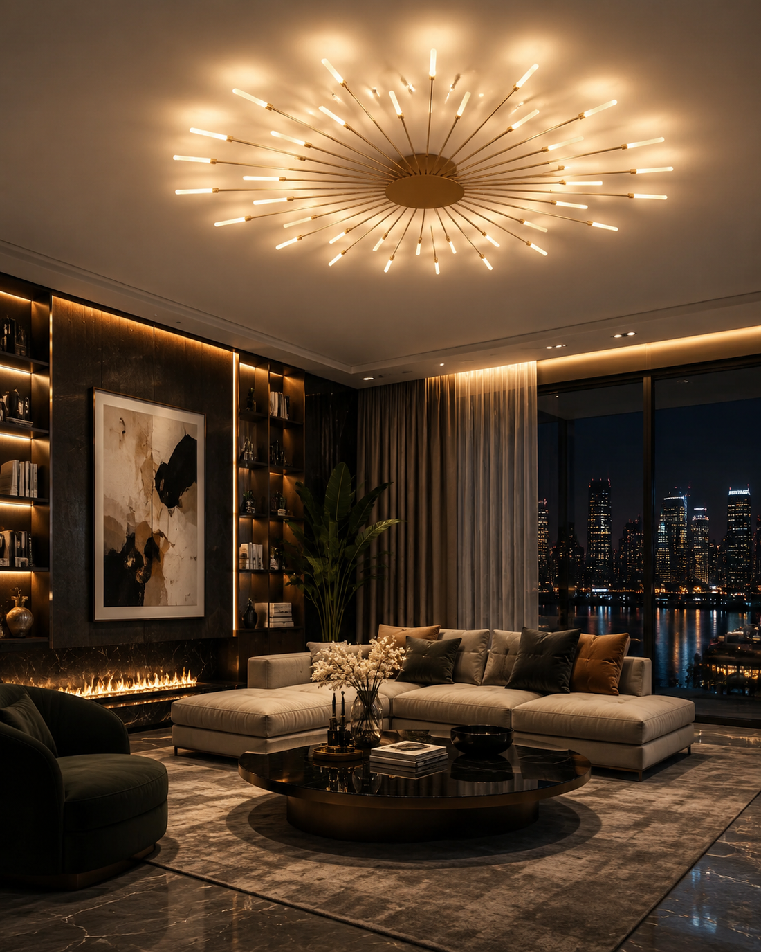 Firework LED Ceiling Chandelier