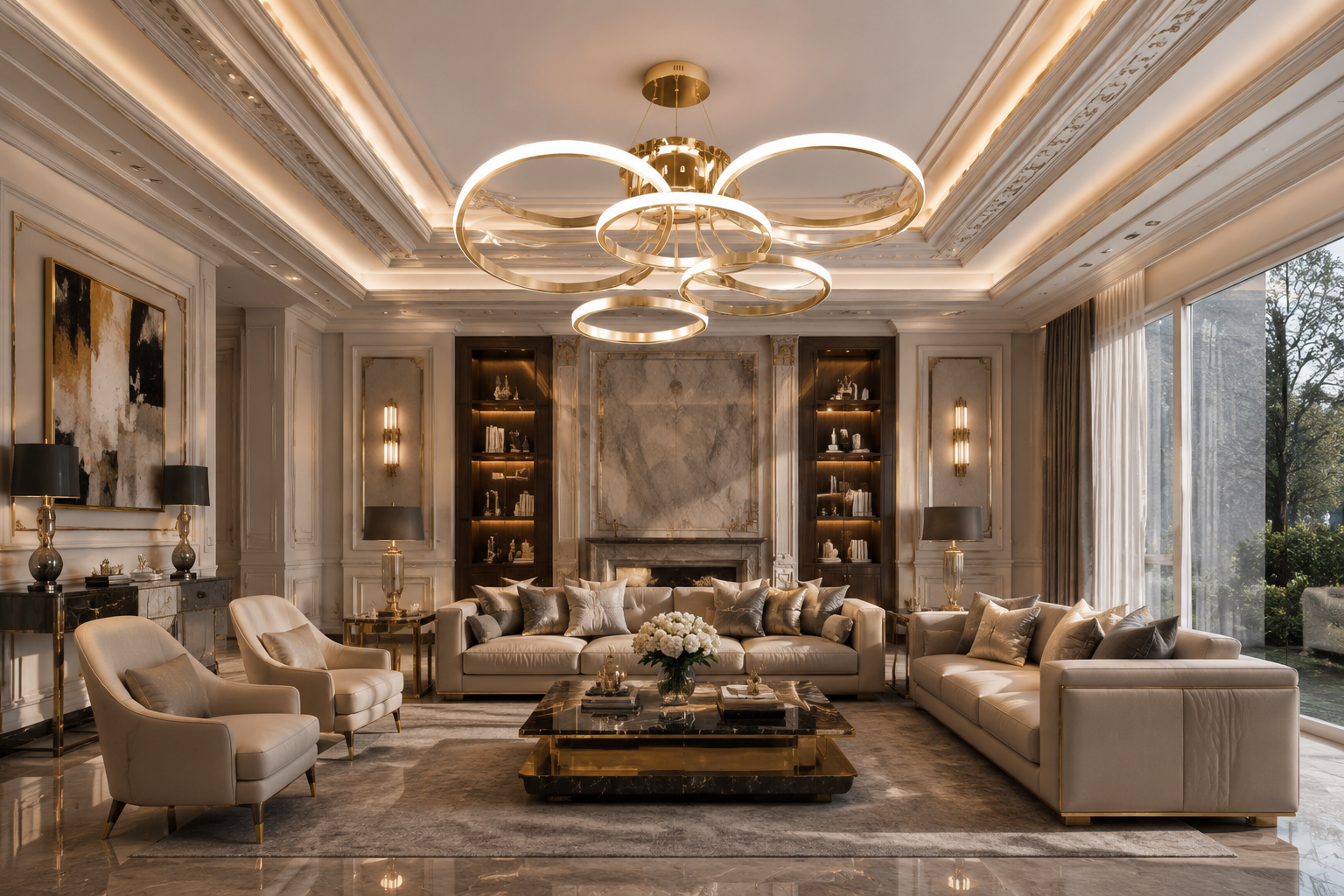 Round Dimmable LED Ceiling Chandelier