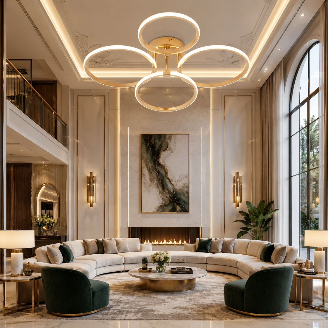 Round Dimmable LED Ceiling Chandelier