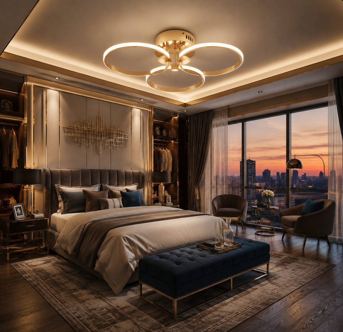 Round Dimmable LED Ceiling Chandelier