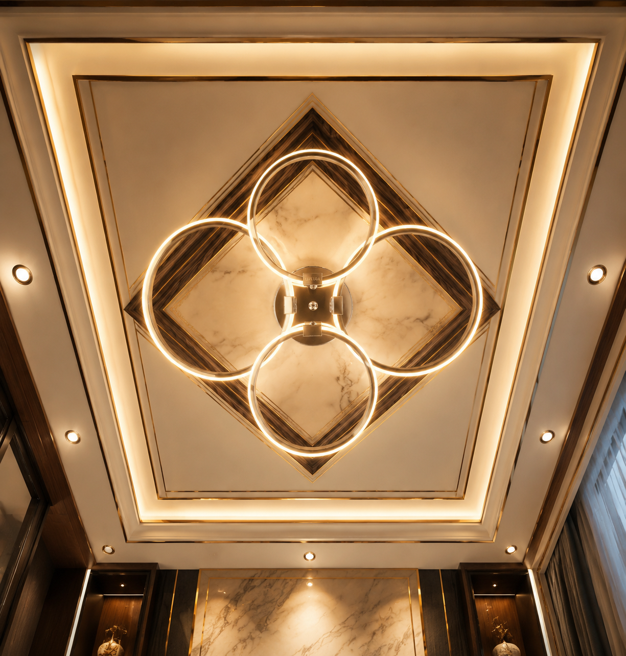 Round Dimmable LED Ceiling Chandelier