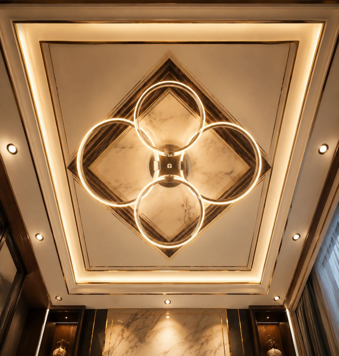 Round Dimmable LED Ceiling Chandelier