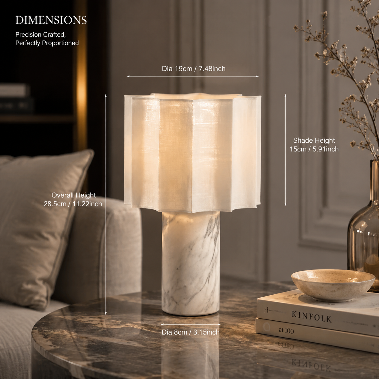 Retro Luxury Marble Table Lamp