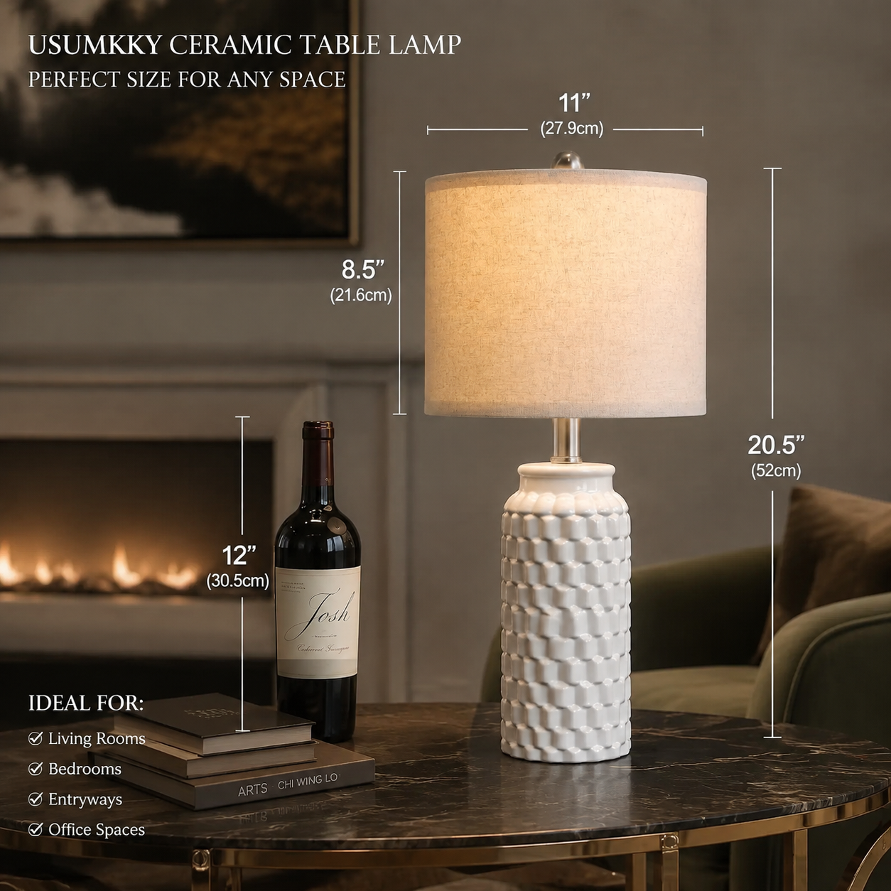 Modern Ceramic Table Lamps – Set of 2