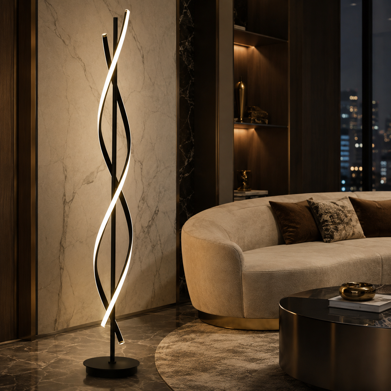 Minimalist Geometric Line LED Floor Lamp