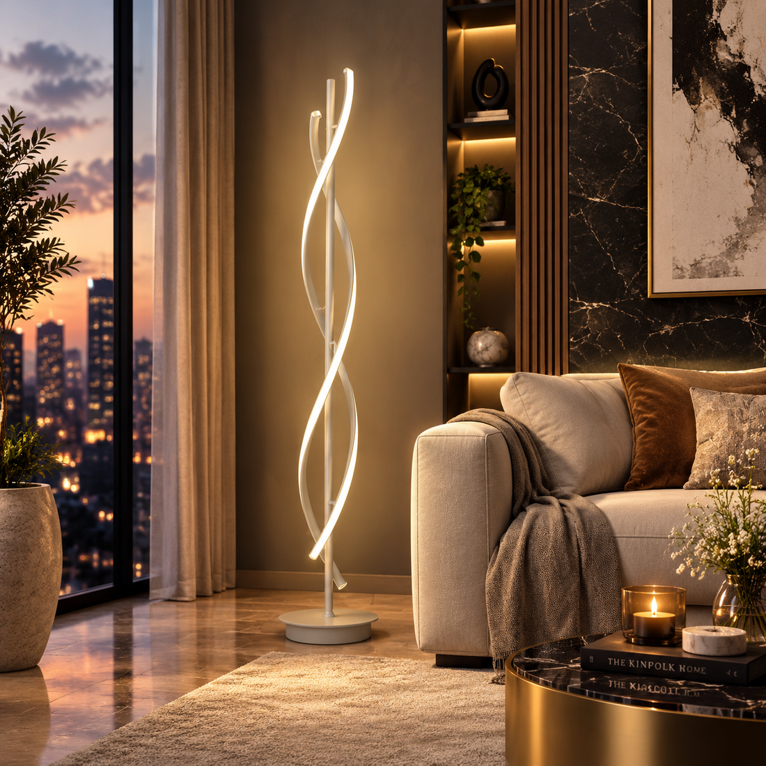 Minimalist Geometric Line LED Floor Lamp