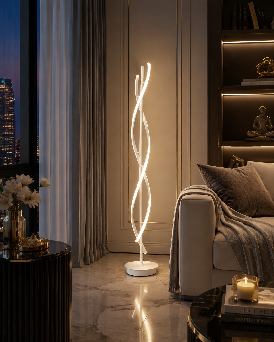 Minimalist Geometric Line LED Floor Lamp