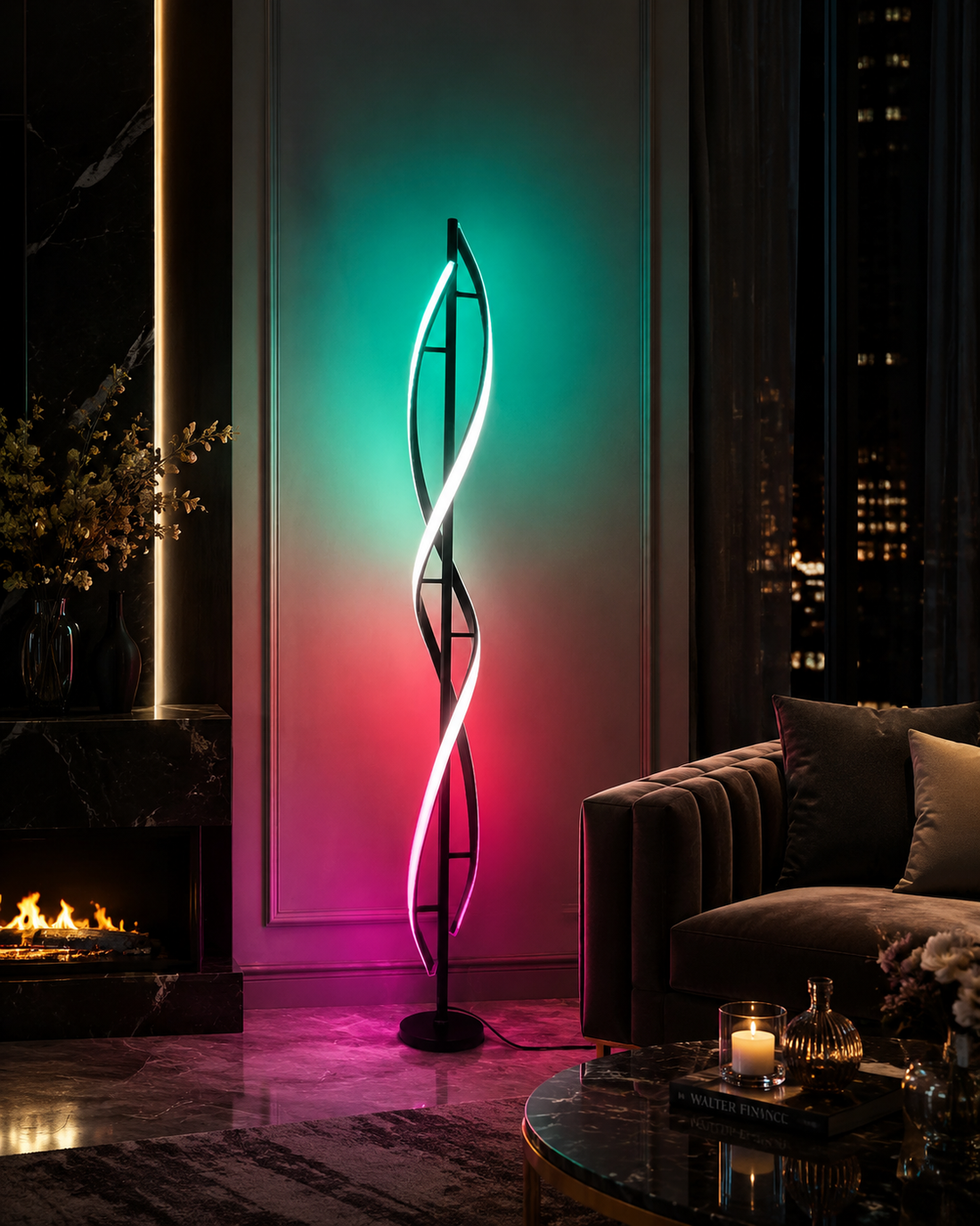 Minimalist Geometric Line LED Floor Lamp