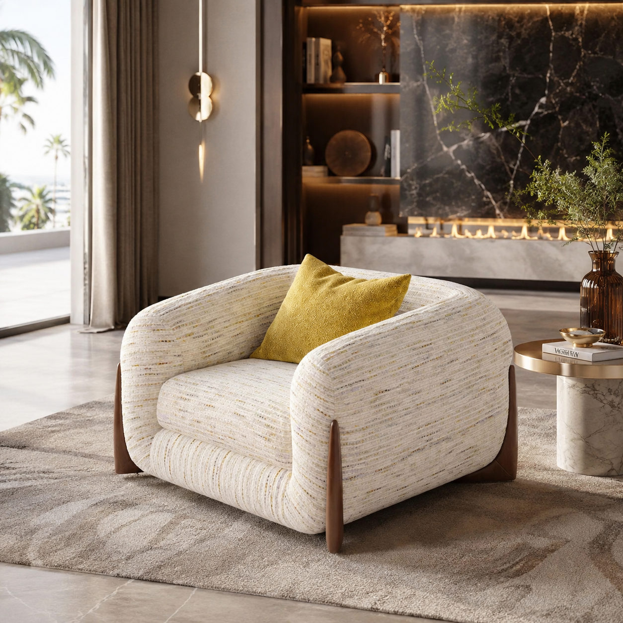 Modern L-Shaped Living Room Sofa